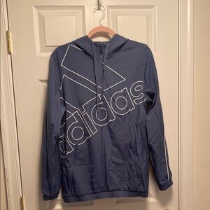 Adidas Blue Windbreaker Jacket…size S